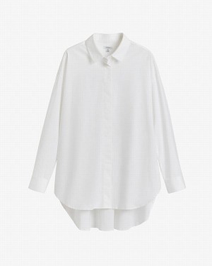 Camisas Cuyana Poplin Oversized Mujer Blancas | OUZ5142GR