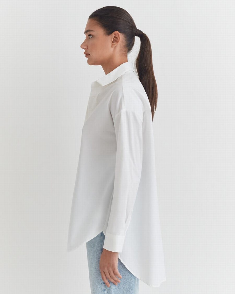 Camisas Cuyana Poplin Oversized Mujer Blancas | OUZ5142GR